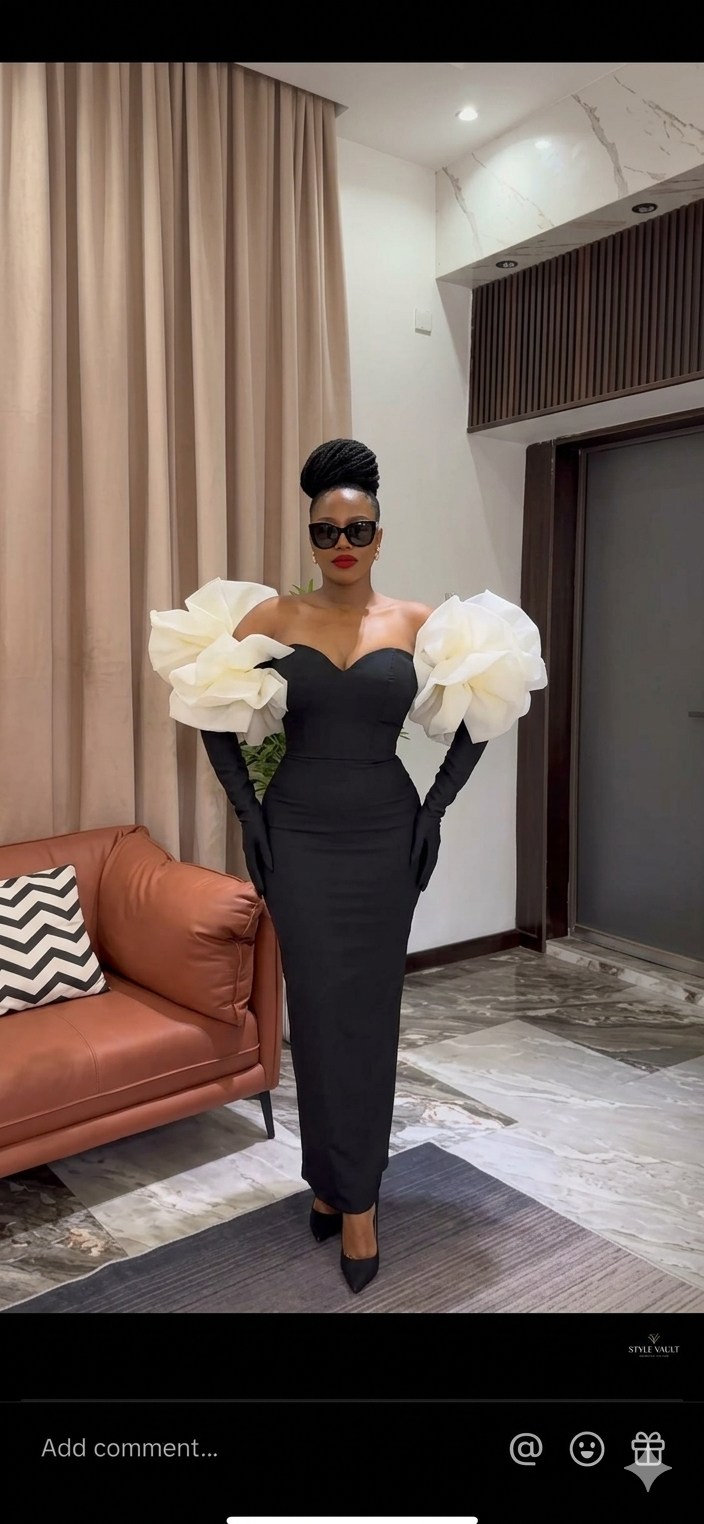 Elegant black maxi dress